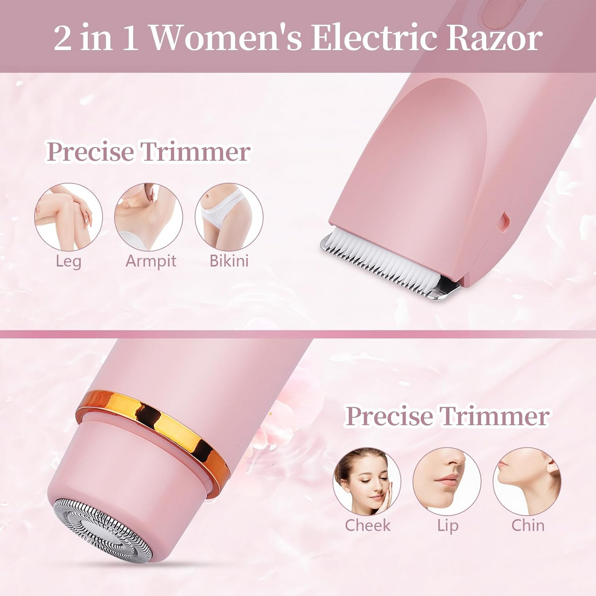 2 in 1 Dual Head Shaver Women - alternate view