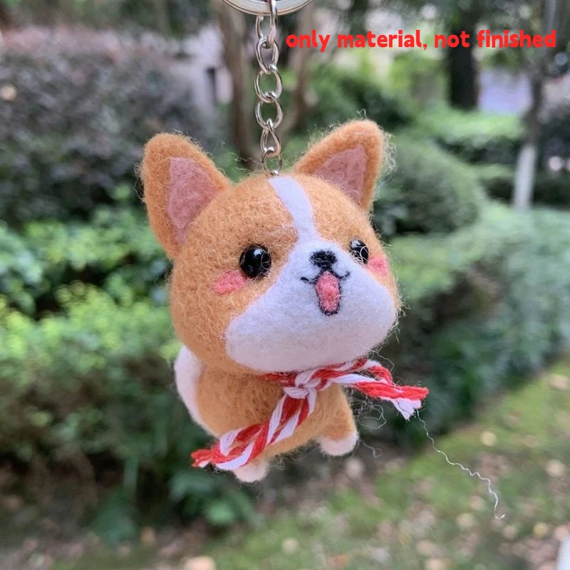 Sheep Felt Poke Cat Handmade Material Bag For Beginner Diy Wool Needle Felting Simulation Creative Animal Gifts - 06