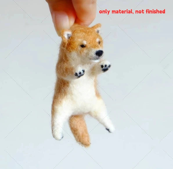 Sheep Felt Poke Cat Handmade Material Bag For Beginner Diy Wool Needle Felting Simulation Creative Animal Gifts - 04