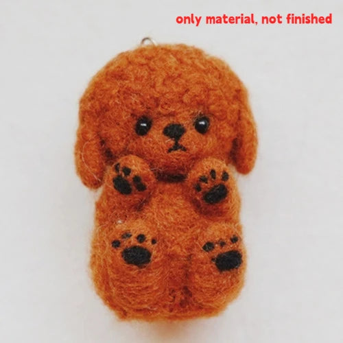 Sheep Felt Poke Cat Handmade Material Bag For Beginner Diy Wool Needle Felting Simulation Creative Animal Gifts - 03
