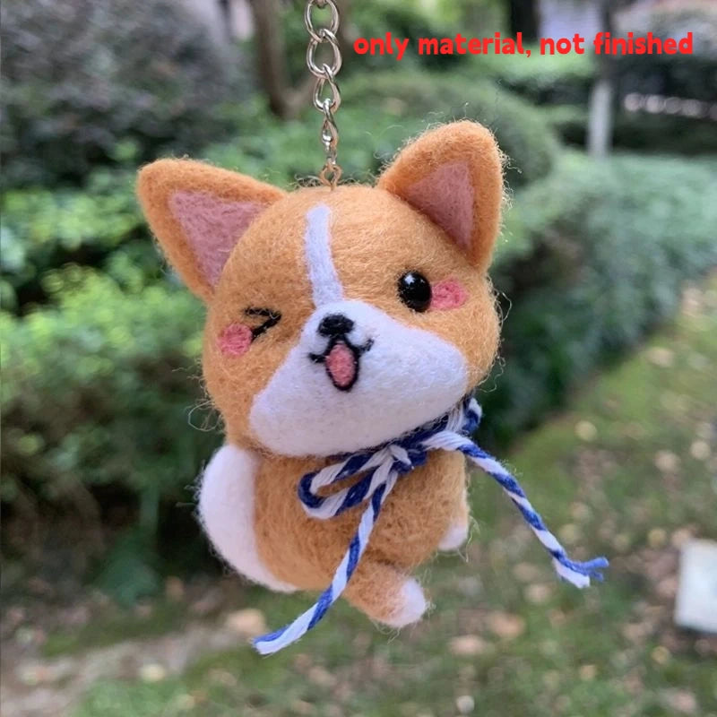 Sheep Felt Poke Cat Handmade Material Bag For Beginner Diy Wool Needle Felting Simulation Creative Animal Gifts - 07